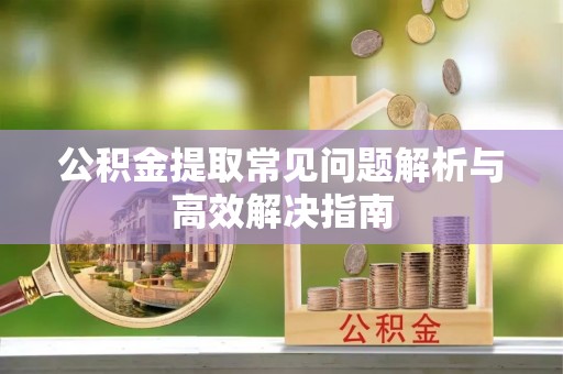 曲松公积金提取常见问题解析与高效解决指南