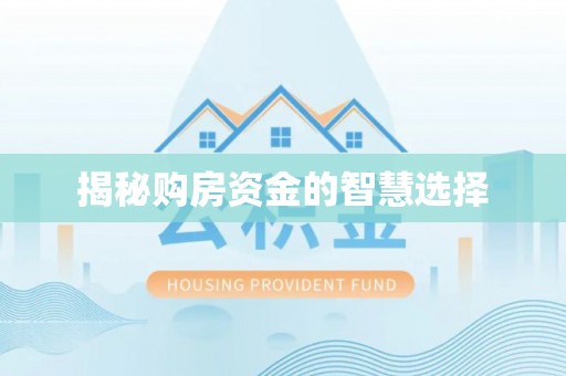 曲松揭秘购房资金的智慧选择