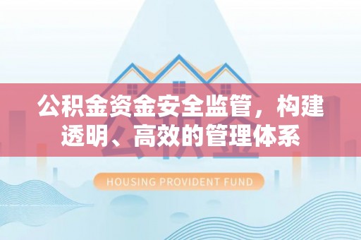 曲松公积金资金安全监管，构建透明、高效的管理体系