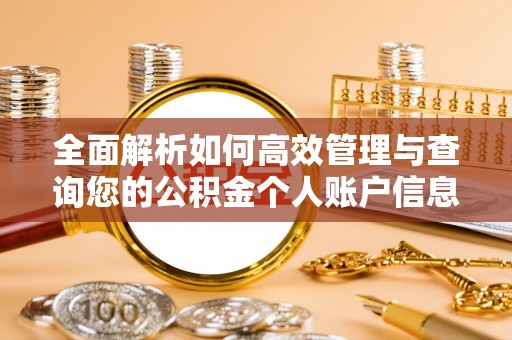 曲松全面解析如何高效管理与查询您的公积金个人账户信息