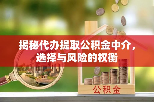 曲松揭秘代办提取公积金中介，选择与风险的权衡