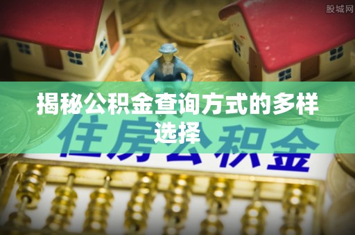 曲松揭秘公积金查询方式的多样选择