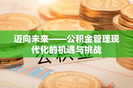 曲松迈向未来——公积金管理现代化的机遇与挑战
